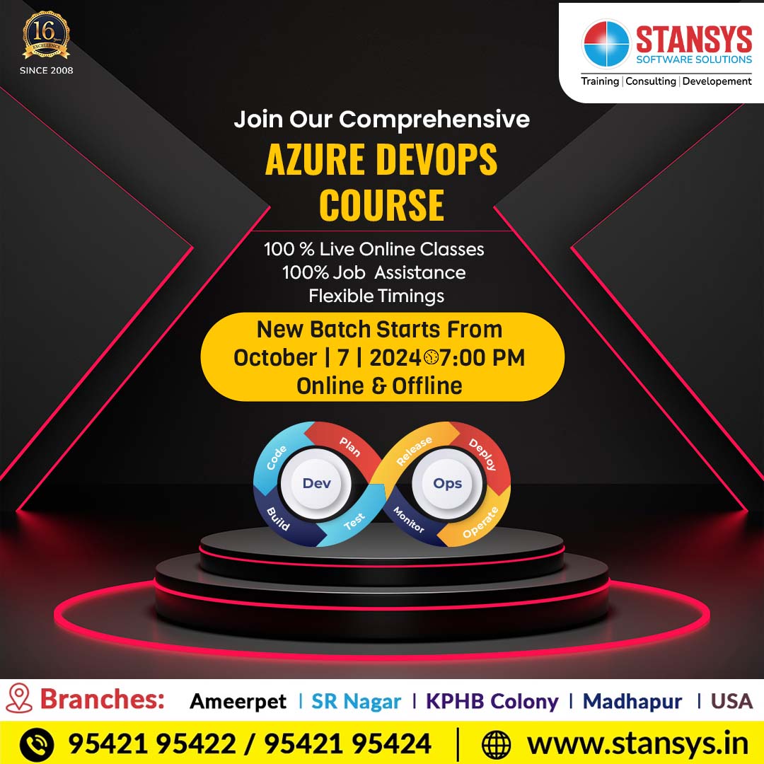 Stansys_SAS's tweet image. Unlock your potential with our Azure DevOps course at Stansys! Whether you’re looking for 100% live online classes, flexible schedules, or job assistance, we&apos;ve got you covered.

Join Us Now : 95421 95422 / 95421 95424.

Visit : stansys.in

#azuredevopstraining