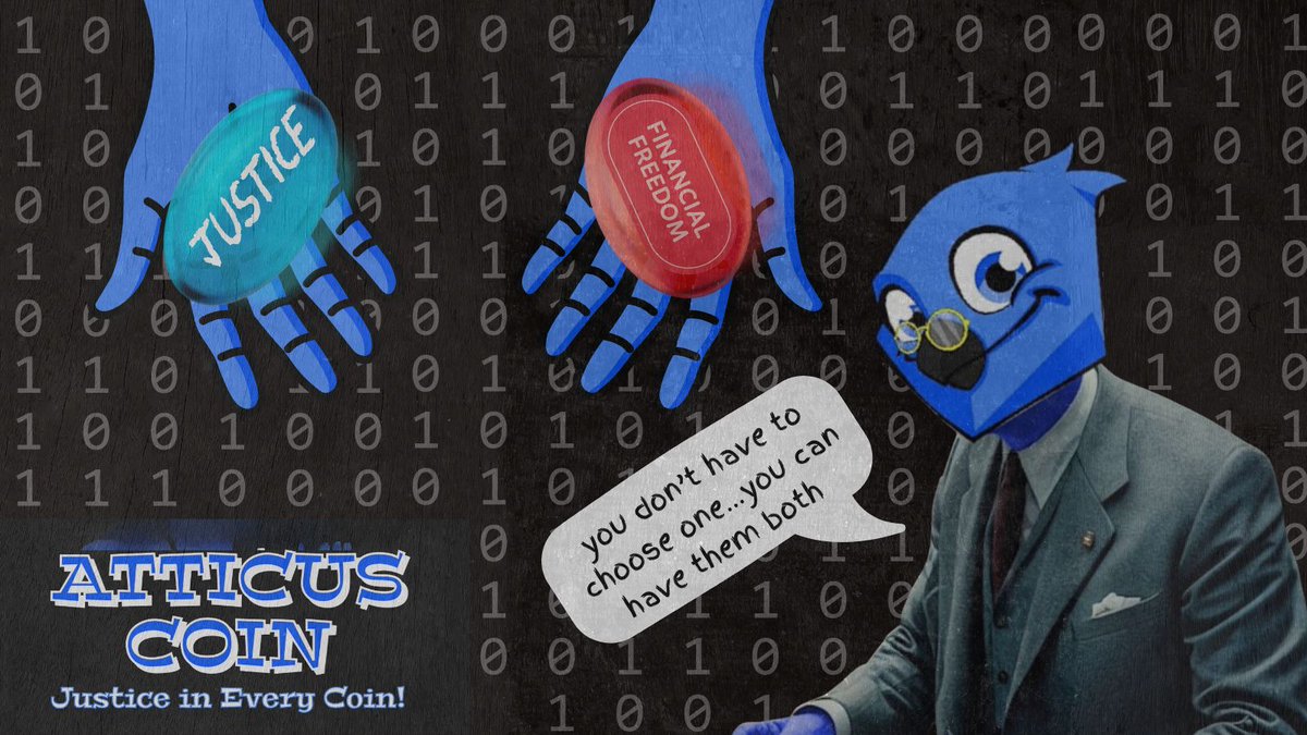 AtticusCoin's tweet photo. They have lied to you your whole life! You don't have to choose; you can have them both. Atticus brings justice with the gains🦾 ⁠
⁠
⁠
#justice #wealth #memecoin #atticuscoin #crypto #truthseeker #millionaire #billionare #community #atticusforthepeople https://t.co/jOqNfFU4hy
