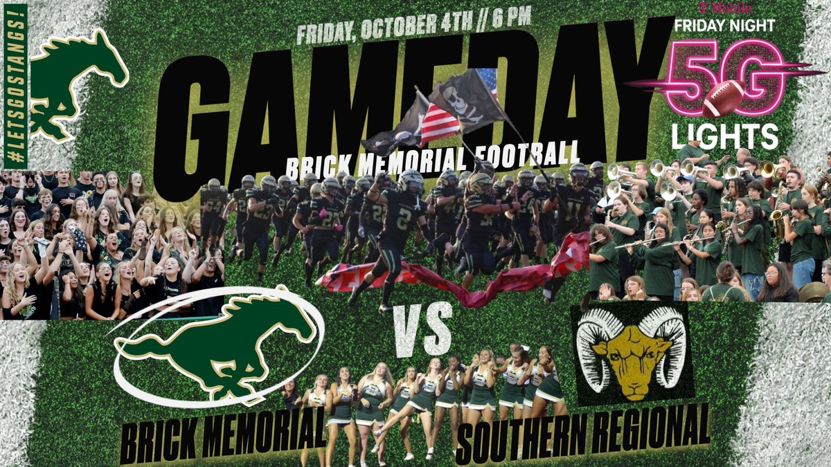 BMSports (@bmstangsports) on Twitter photo It’s a <a href="/BrickMemorialHS/">Mustangs</a>
FRIDAY GAMEDAY!!!
<a href="/BrickMemorialFB/">Brick Memorial FB</a> hosts <a href="/SRHS_FB/">Southern Regional Football</a>
6pm
Thanks <a href="/TMobile/">T-Mobile</a> for the FridayNight 5G Lights Award!!! #FN5GL
Also….celebrating our SENIOR Marching Mustangs tonight!!! It’s a <a href="/BrickMemorialHS/">Mustangs</a>
FRIDAY GAMEDAY!!!
<a href="/BrickMemorialFB/">Brick Memorial FB</a> hosts <a href="/SRHS_FB/">Southern Regional Football</a>
6pm
Thanks <a href="/TMobile/">T-Mobile</a> for the FridayNight 5G Lights Award!!! #FN5GL
Also….celebrating our SENIOR Marching Mustangs tonight!!!