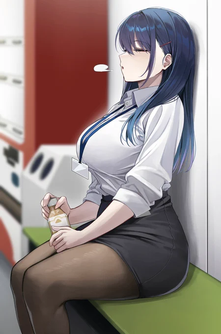 後輩ちゃん、休憩中 