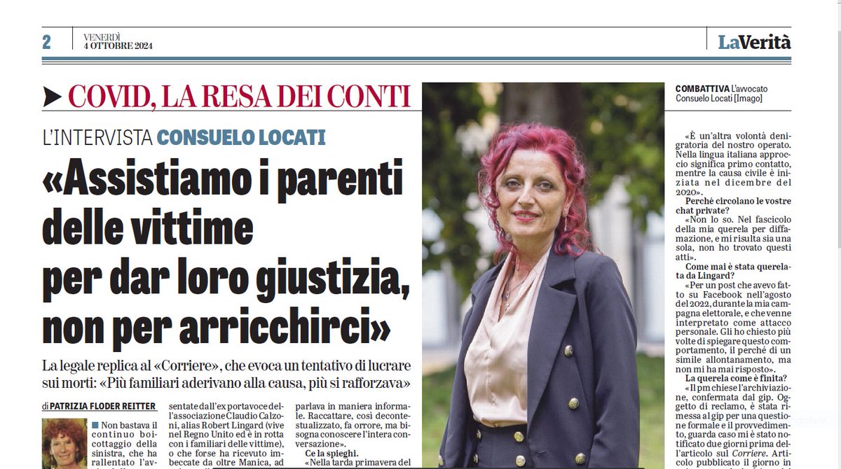 Avvocati sotto attacco perché chiedono giustizia e risarcimento per i familiari delle vittime Covid. Quanta pausa c'è della #commissioneparlamentared'inchiesta? <a href="/LaVeritaWeb/">La Verità</a>
