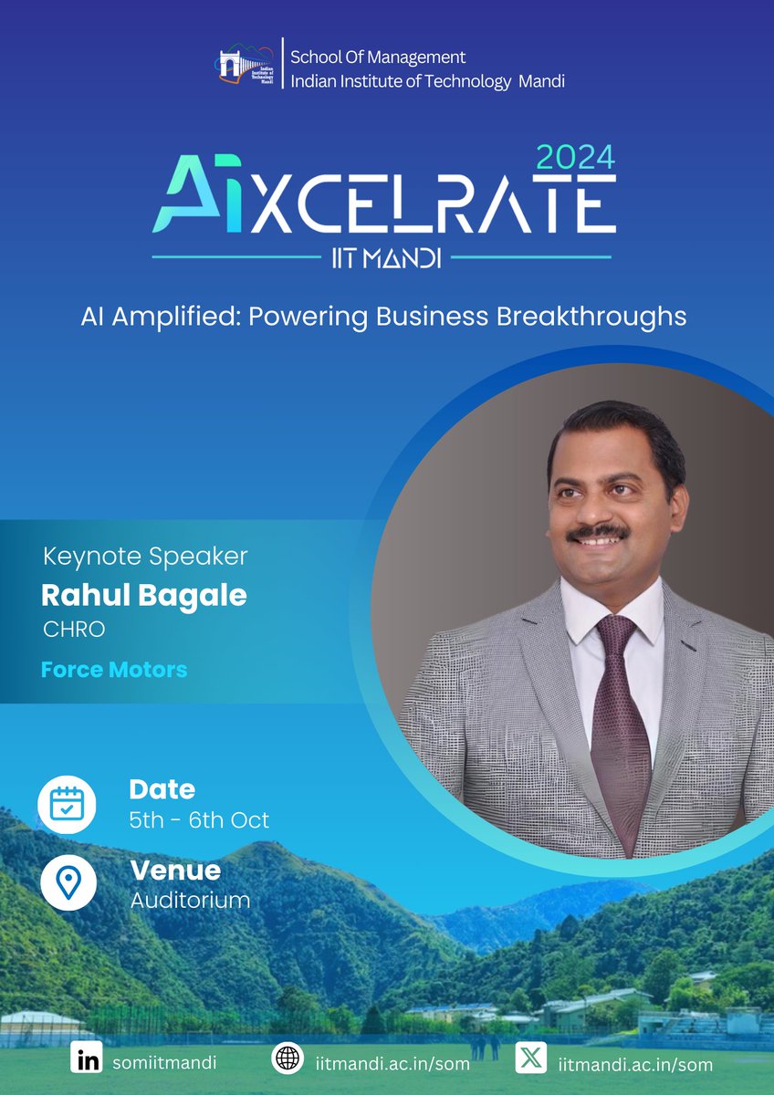 somiitmandi's tweet photo. Excited to welcome distinguished guests at AiXCELRATE 2024!

- Mr. Rahul Bagale, CHRO at Force Motors
- Mr. Priya Ranjan Kumar, HR Head at JSW Group
- Ms. Kiran Aidhi, CEO at Zunavish Consulting

Looking forward to their insights on HR and business transformation!
#AiXCELRATE24 https://t.co/xF53szURo2