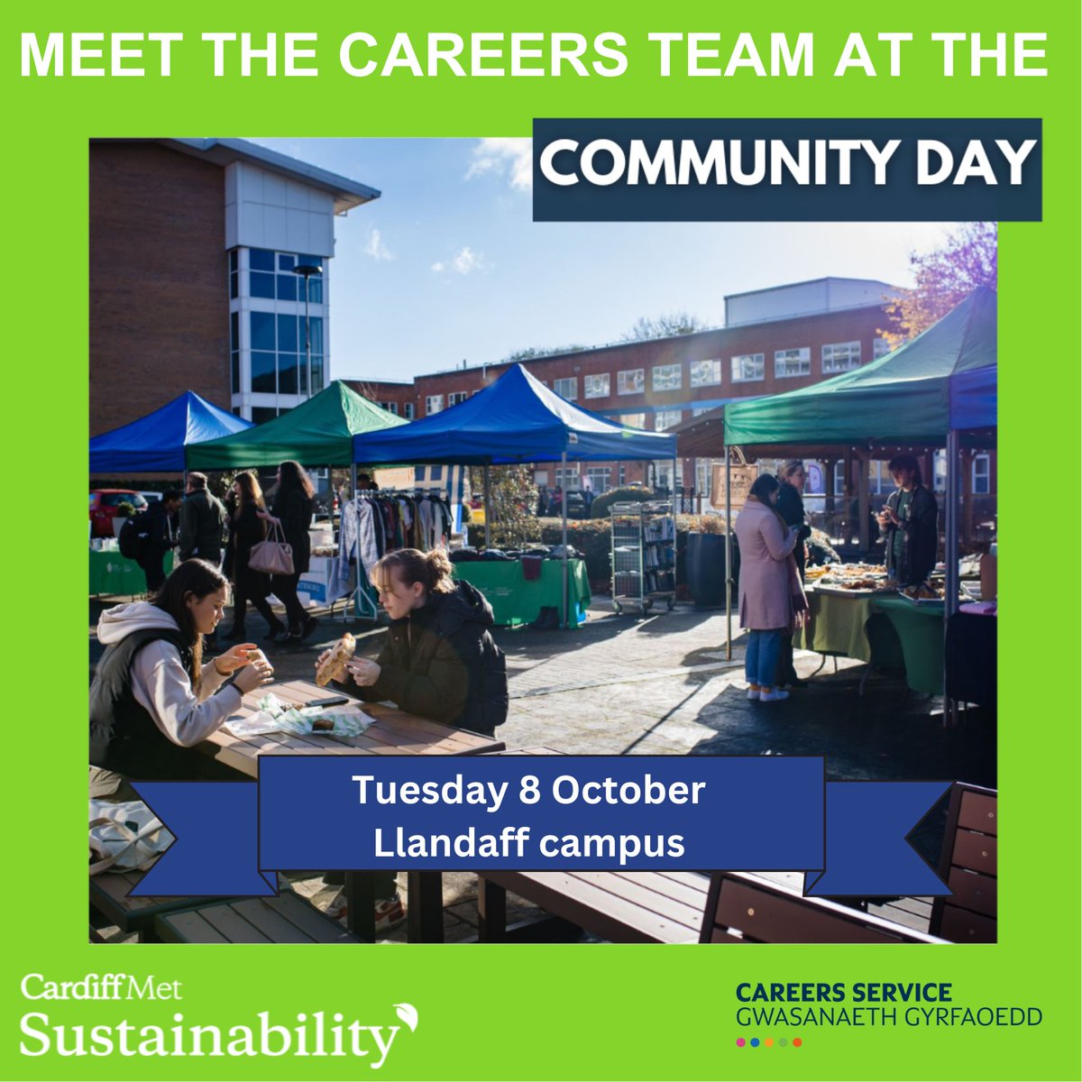 Cardiff Met Careers (@cmetcareers) on Twitter photo Come and say 'Hi' ๐๐ผ to us at the <a href="/cardiffmet/">Cardiff Metropolitan University</a> Community Day on Tuesday 8 October at Llandaff campus. <a href="/CMetSEngagement/">Cardiff Met Sustainability Engagement</a> Come and say 'Hi' ๐๐ผ to us at the <a href="/cardiffmet/">Cardiff Metropolitan University</a> Community Day on Tuesday 8 October at Llandaff campus. <a href="/CMetSEngagement/">Cardiff Met Sustainability Engagement</a>