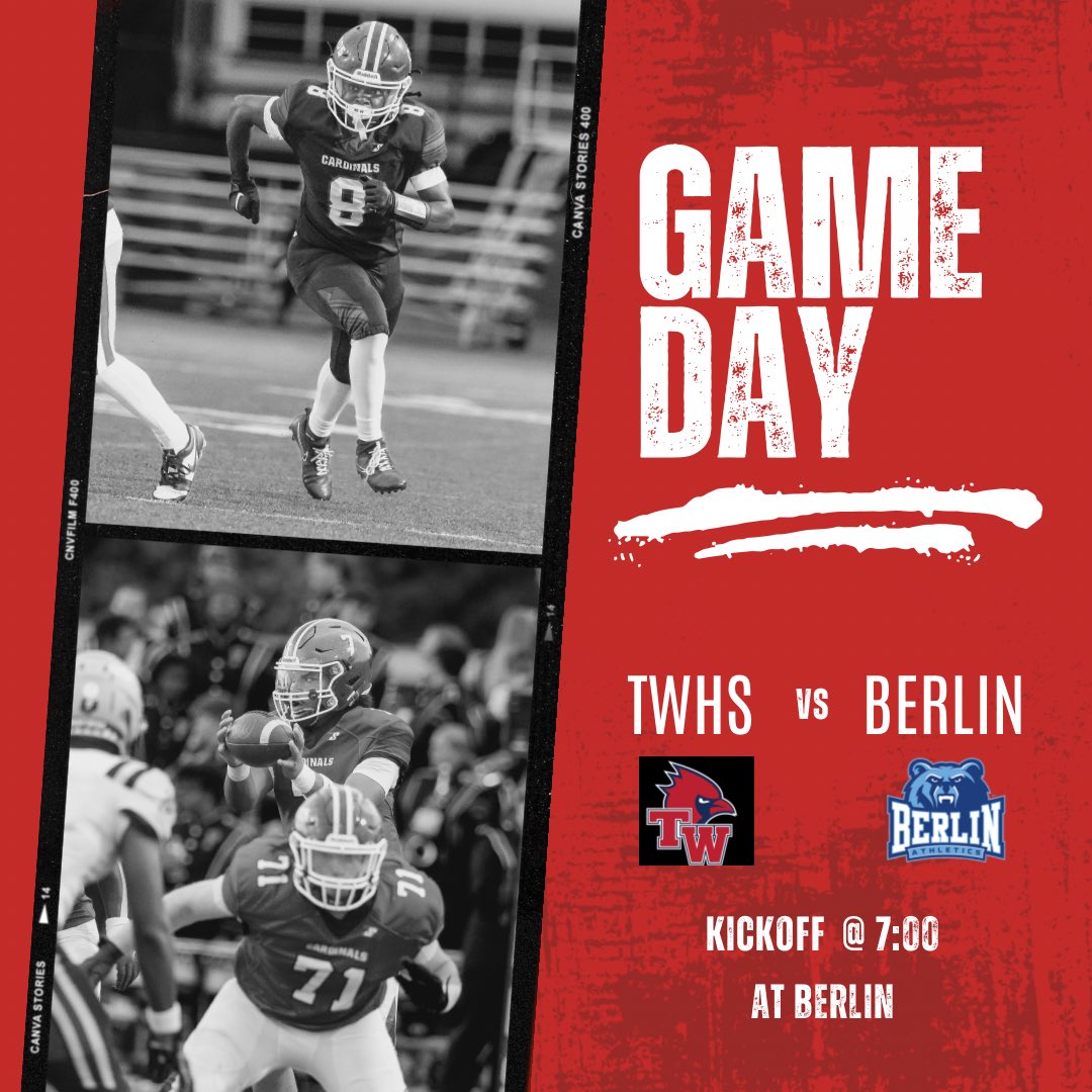 It’s Game Day! The Cards travel to Berlin tonight, kickoff at 7:00. #letsgocards🏈