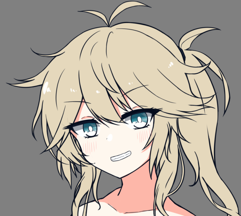 「つむぎちゃん立ち絵のお顔イメージこんな感じです。可愛すぎて逆にこれ大丈夫か? っ」|木屑@デザフェスvol.57【両日 G-141】東京ビッグサイト南ホール 5/20-21のイラスト