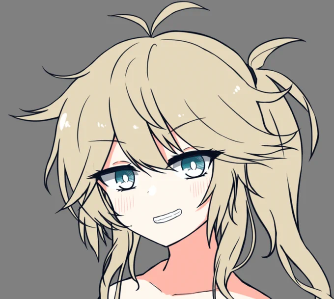 つむぎちゃん立ち絵のお顔イメージこんな感じです。可愛すぎて逆にこれ大丈夫か? って感じです。 