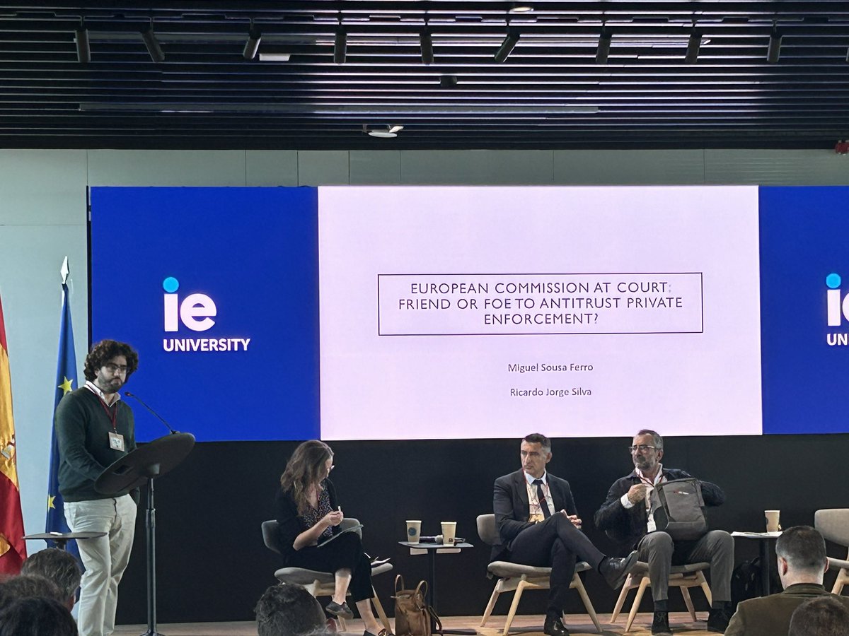 2nd panel of 42th CLASF workshop at <a href="/ielawschool/">IE Law School</a> <a href="/IEuniversity/">IE University</a> on Private Enforcement of Competition Law , <a href="/AntonioRoblesML/">Antonio Robles</a> <a href="/MiguelSFerro/">Miguel Sousa Ferro</a>  et al.
