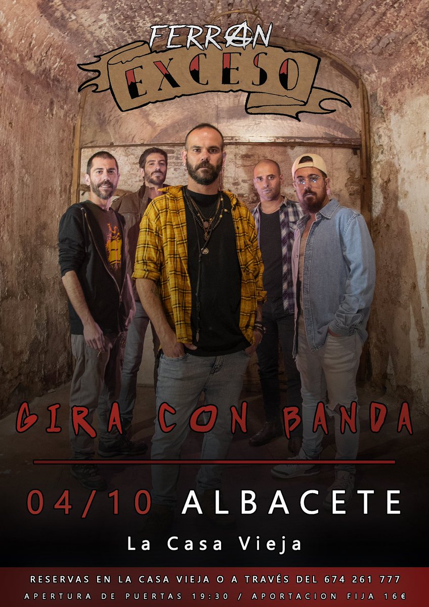 Esta Noche ALBACETE!!

📍#ALBACETE <a href="/lacasaviejaab/">La Casa Vieja</a> 

⏰ 19:30 Puertas / 20:00 Inicio

🎟️ Reservas por Whatsapp en el 674 261 777

Habrá entradas en la taquilla!!