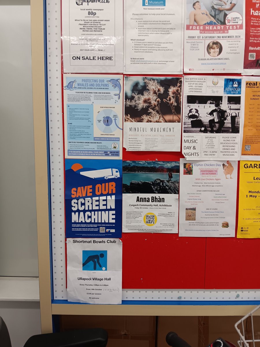 screen_machine's tweet photo. Our ushers have continued to share photos of our fundraising posters! Jen poses with one up in #Tiree. Lorraine spotted another displayed in the Tesco in #Ullapool. While on #Mull, Jane shares them on display around #Bunessan and #Craignure.
#saveourscreenmachine https://t.co/yxI9Hqjit2