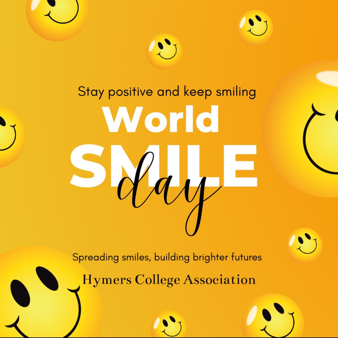 Happy #WorldSmileDay! 😊 Let's celebrate the power of a smile—bringing kindness, connection, and joy to our school community. Share a smile today with a student, teacher, or parent and help spread positivity! 💛 #SpreadSmiles #KindnessMatters