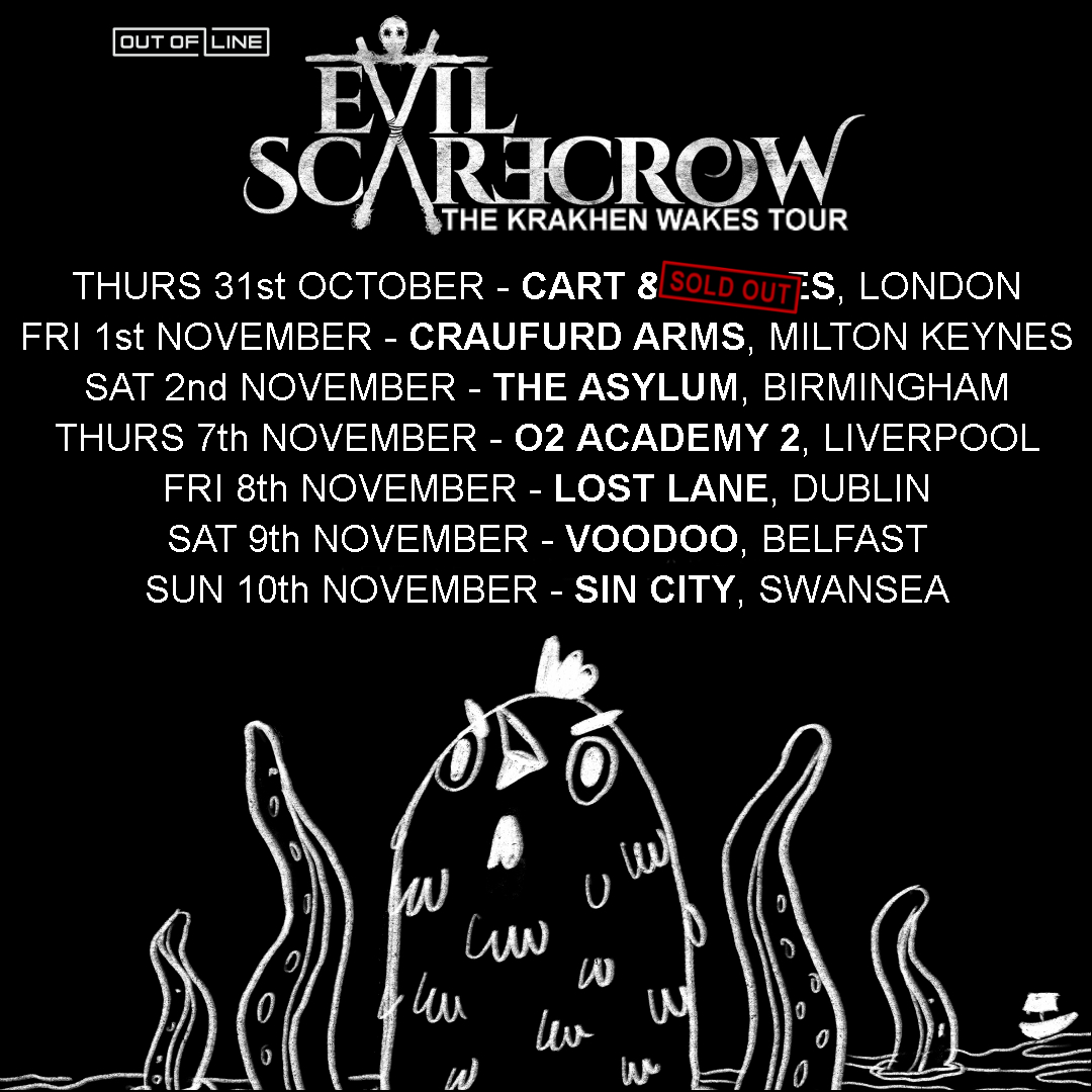Are you coming to one of our upcoming shows? Tickets are available for all shows except the Halloween gig at The Cart &amp; Horses which is sold out. Links for tickets and all things Evil Scarecrow can be found here: linktr.ee/evilscarecrow