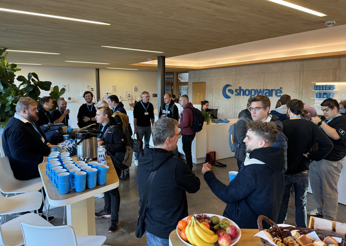 We are having a hackathon at the @Shopware campus, ~50 people made the trek for two days of code &amp; camaraderie.

Best quote so far: "I've finished the first 90%, and now I'm starting on the second 90%..." 🤣"