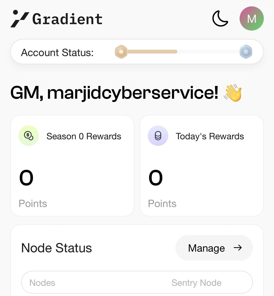 marjidofficial's tweet photo. Gradient Network Is The Open Layer For Edge Compute On Solana. By Building A Decentralized Compute Infrastructure Powered By The Global Community, To Make Compute Inclusive , Accessibility And Affordable To Everyone. Click The Below Link To Join Now. If You Do Not Have A Laptop To Farm This Airdrop, You Can Simply Use Your Phone And “MISES BROWSER” To Farm. If You Still Don’t Understand And You Want Me To Make A Well Detailed Video About This Project, Simply Retweet and Drop Your Gradient Invite Link In The Comment. 

Farm Here 👉 https://t.co/KHYyA37uLG