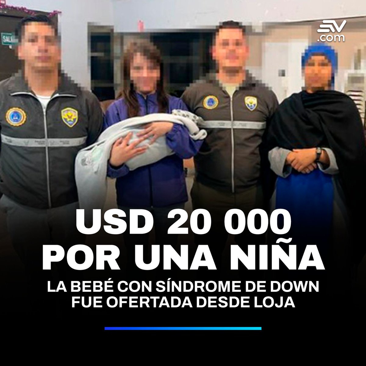 EcuavisaInforma's tweet photo. #LoMásLeído | 🚨 Una bebé de tres meses con síndrome de down, que su madre trató de vender por USD 20 000, fue rescatada por la Policía el 2 de octubre en #Loja. 💻  https://t.co/YVdDlyr8V7 https://t.co/Q6cRM91NEU