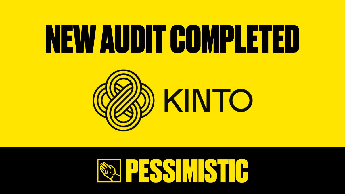 We have to state that the <a href="/KintoXYZ/">Kinto</a> team prioritizes security at every level of the stack - and we are here to assist, this time - with on-chain Governance audit.

Discover our analysis here: github.com/pessimistic-io…