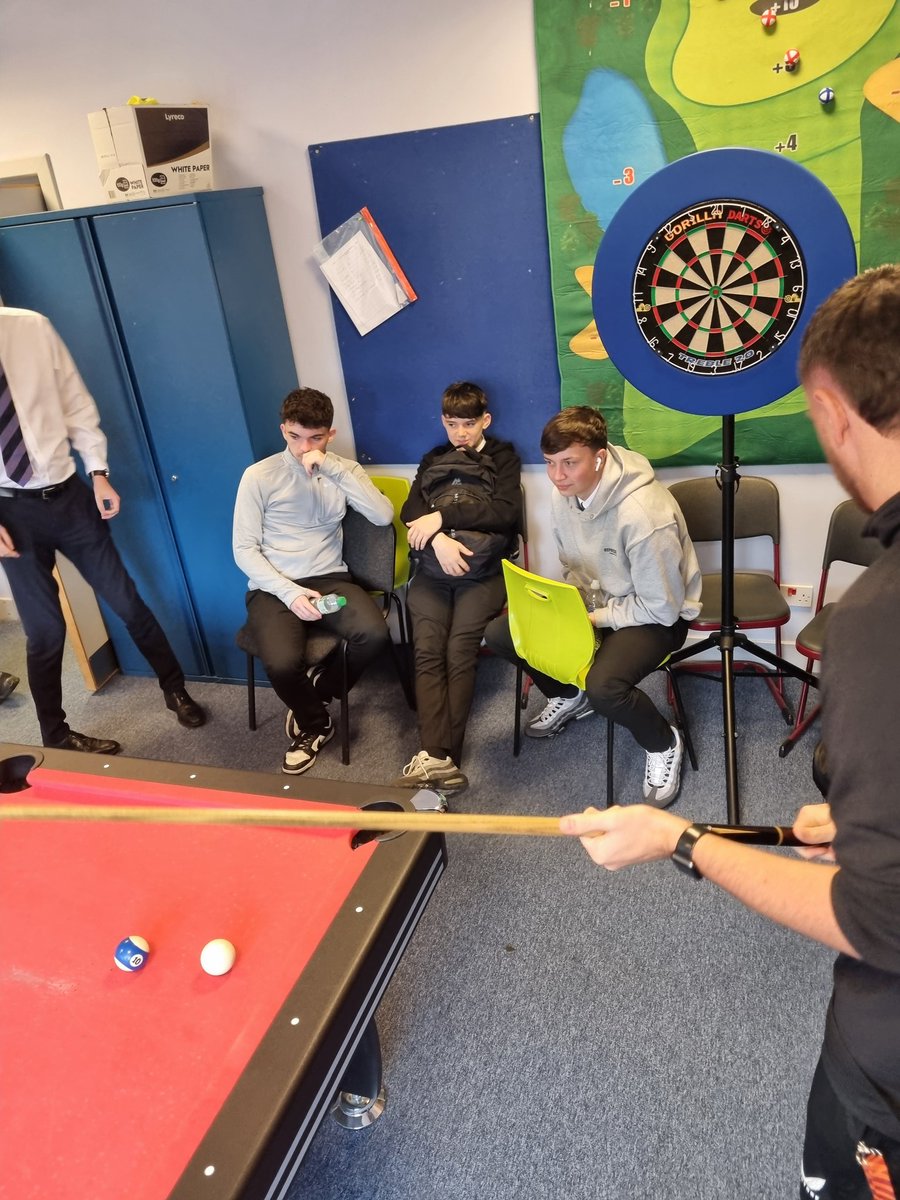 KSS_Partners's tweet image. Pool tournament organised by the young people.. Will Mr Oakes win the competition?