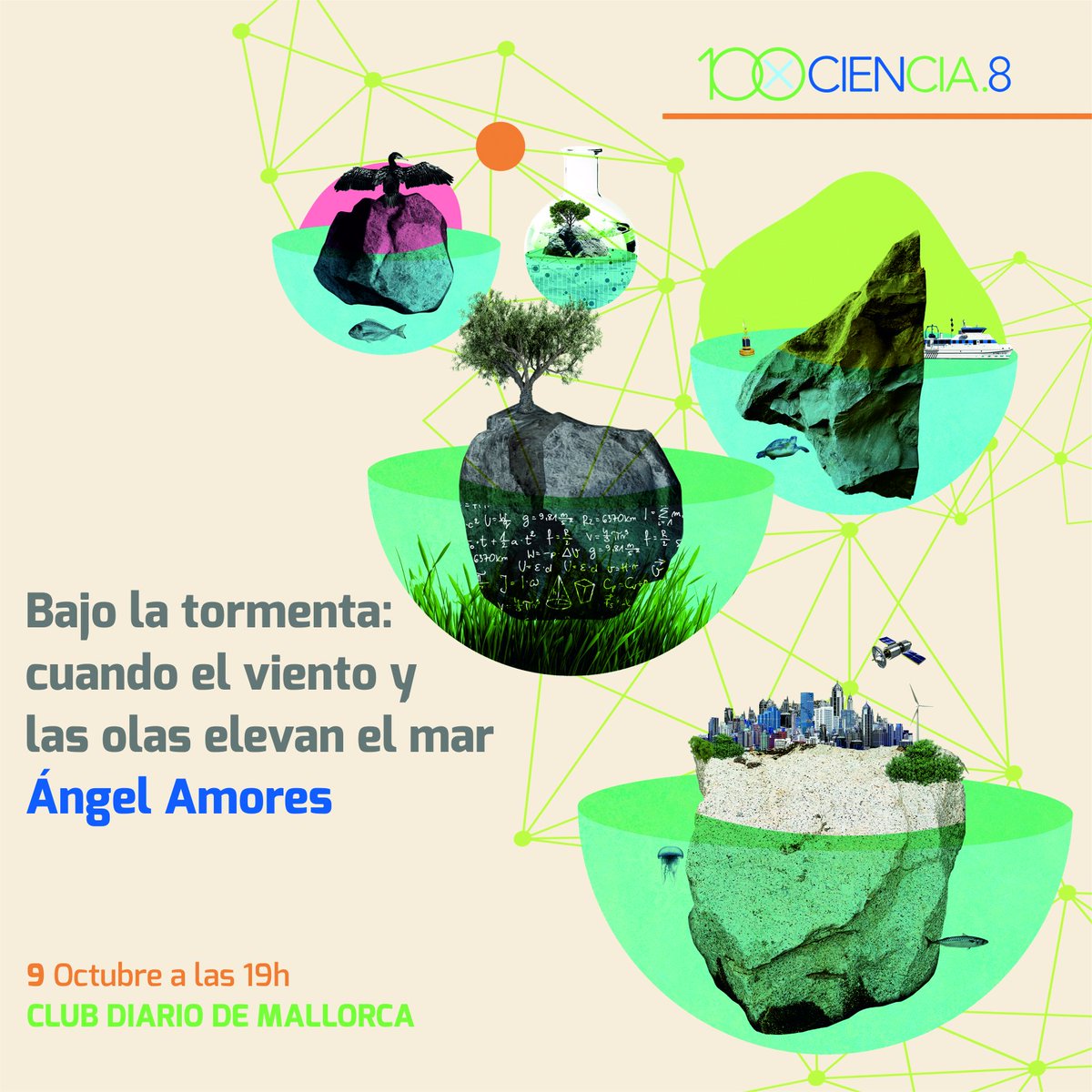 🌊 Después, Ángel Amores del IMEDEA (CSIC-UIB) nos presentará: “Bajo la tormenta: cuando el viento y las olas elevan el mar” en #100xCiencia 8️⃣🌪️

En un mundo donde el calentamiento global eleva el nivel del mar, es vital entender los eventos extremos que afectan nuestras costas.