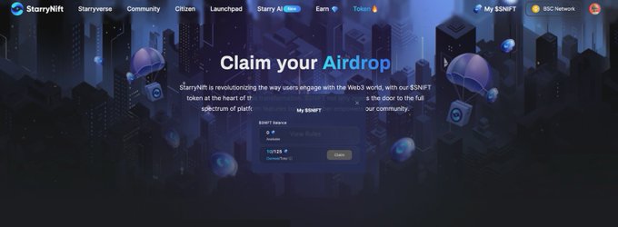 StarryNift Launches My $SNIFT Feature on Official Website