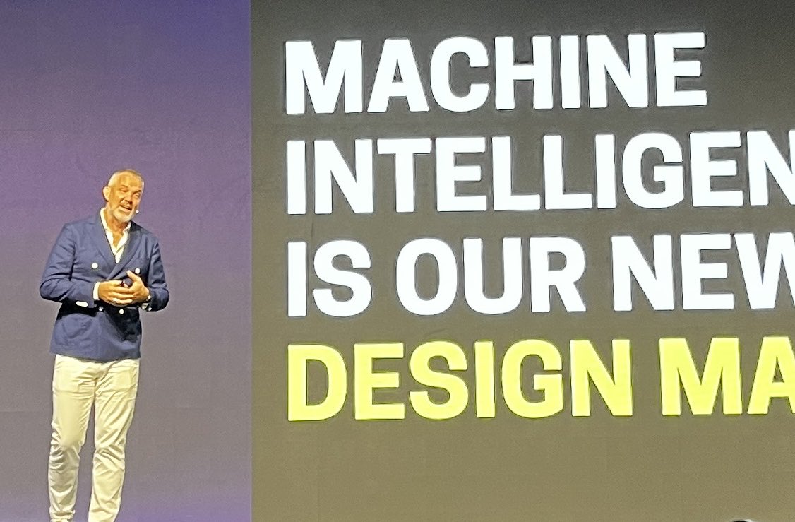ektz's tweet photo. Machine intelligence is our new design material. Mind.blown. #designup24 #dup24 @bigmediumjosh https://t.co/p9OgBDiFRs
