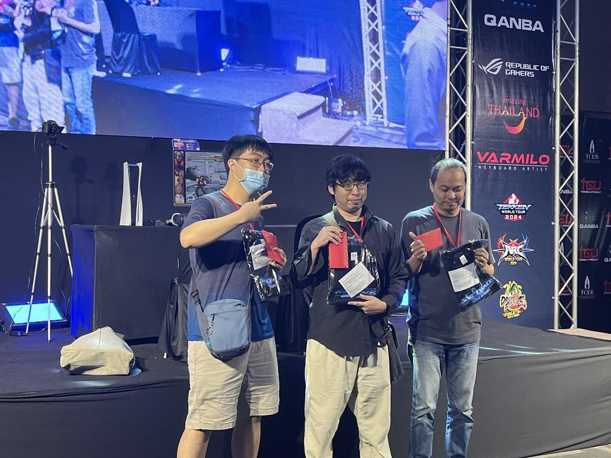 TGUteam's tweet image. 🏆 TGU 2024 Tournament Results: SVC CHAOS 🎮

Here are the final standings for the SVC CHAOS Tournament:

1st Place: Heartia
2nd Place: taonoy
3rd Place: Asher

Congratulations to all the teams 🎉

#ThaigerUppercut2024 #TGU2024 #SVC #FGC