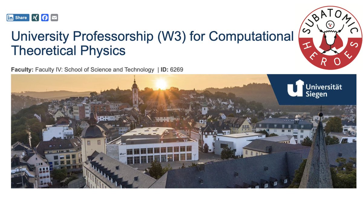 Alexander Lenz (@alexlenz42) on Twitter photo New professorship in theoretical partical physics in Siegen <a href="/UniSiegen/">Universität Siegen</a>
jobs.uni-siegen.de/job/University… New professorship in theoretical partical physics in Siegen <a href="/UniSiegen/">Universität Siegen</a>
jobs.uni-siegen.de/job/University…