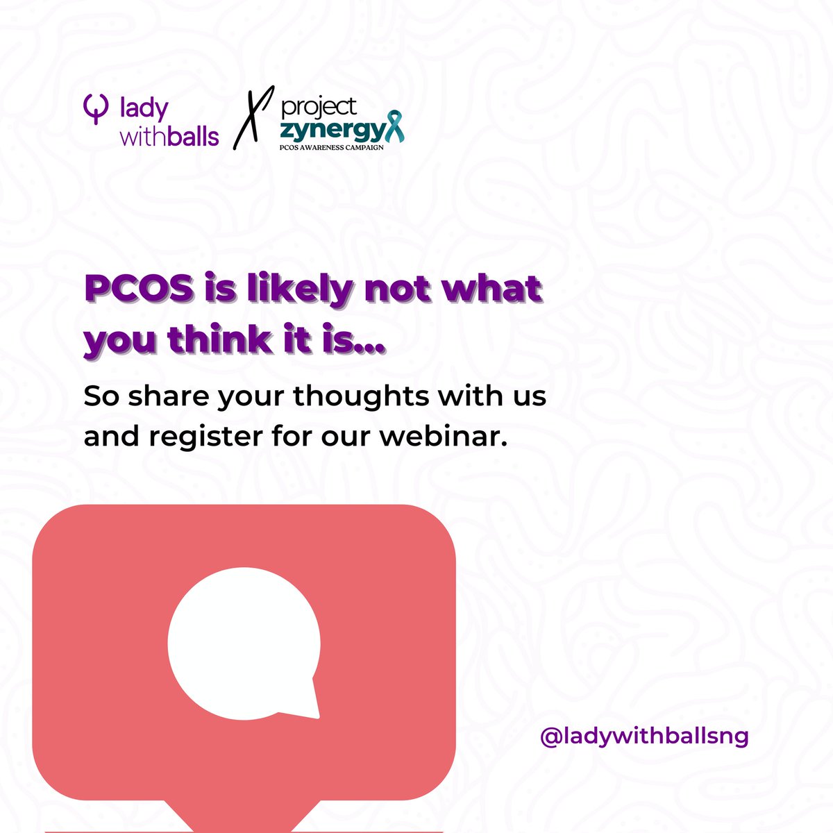Join us on the 6th of October as we delve in with industry experts on a webinar on PCOS and how to live a fulfilled life and help other women take control of their PCOS journey.