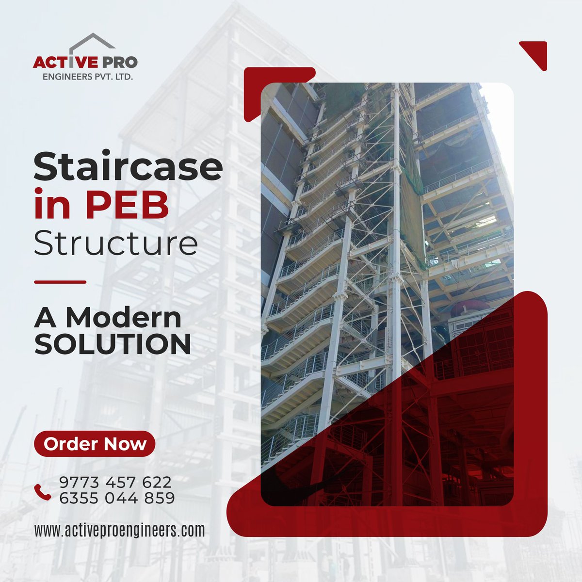 ActiveProEng's tweet image. 🚧 PEB Staircase Solutions! 🏗️

Strong, durable, and modern staircases for your building. Contact Active Pro Engineers today!

📞 9773 457 622 | 6355 044 859
🌐 activeproengineers.com
#PEB #Construction #ActiveProEngineers