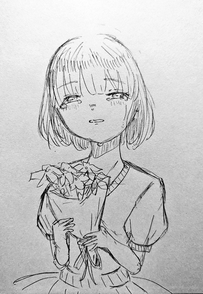 『花束』

雑描き。
#イラスト
#アナログイラスト
#絵描きさんと繋がたい
#絵柄好みって人にフォローされたい
