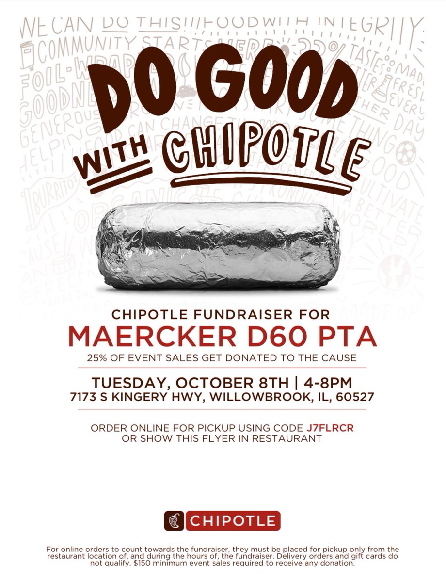 See you at Chipotle on Tuesday!