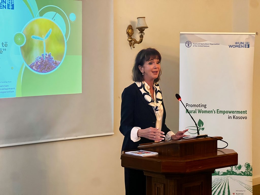 ArnhildSpence's tweet photo. Excited to launch a project empowering rural women, incl. those with 👩🏻‍🦽 &amp; from ethnic minorities, to thrive in agriculture. With @unwomenkosovo, @FAO, @AustriainKosovo &amp; Ministry of Agriculture, we 🎯 inequalities, resilience &amp; sustainability. #SDG5 https://t.co/CZIJrB8YZ7
