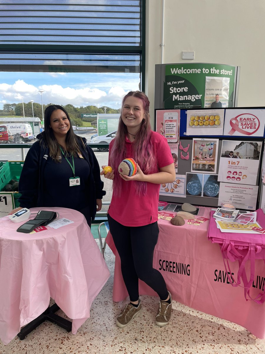 Calderdale Cares (@calderdalecares) on Twitter photo Friday big shop? If you’re in Morrisons, Illingworth say Hi to <a href="/PennineBSU/">Bradford and Pennine Breast Screening</a>. They’re sharing advice about the importance of checking your breast and chest.
You can even get your blood pressure checked by @calderdale Better Living Team while you’re here!
#BreastCancerAwareness Friday big shop? If you’re in Morrisons, Illingworth say Hi to <a href="/PennineBSU/">Bradford and Pennine Breast Screening</a>. They’re sharing advice about the importance of checking your breast and chest.
You can even get your blood pressure checked by @calderdale Better Living Team while you’re here!
#BreastCancerAwareness