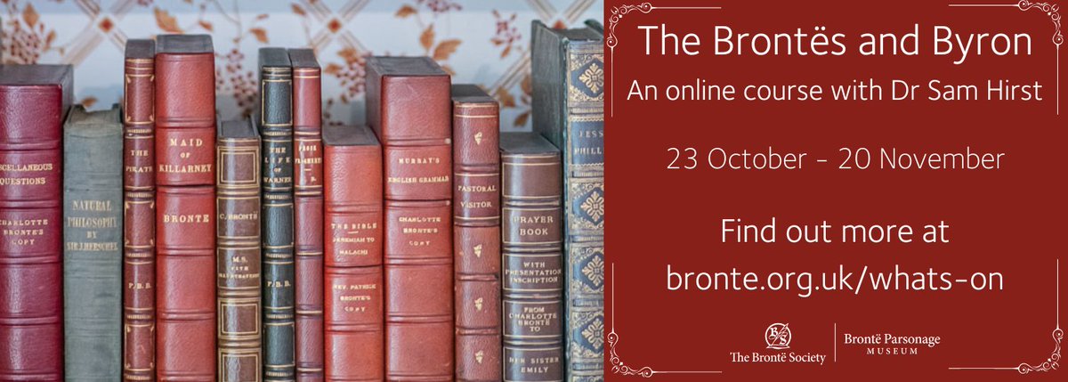 Brontë Parsonage Museum (@bronteparsonage) on Twitter photo This month, we're running an online, five-week course with Dr Sam Hirst, where we'll explore the influence of Byron's life and work on the Brontës' writing 🪶
Secure your place and find out more at bronte.org.uk/whats-on.
<a href="/RomGothSam/">Dr Sam Hirst</a> This month, we're running an online, five-week course with Dr Sam Hirst, where we'll explore the influence of Byron's life and work on the Brontës' writing 🪶
Secure your place and find out more at bronte.org.uk/whats-on.
<a href="/RomGothSam/">Dr Sam Hirst</a>