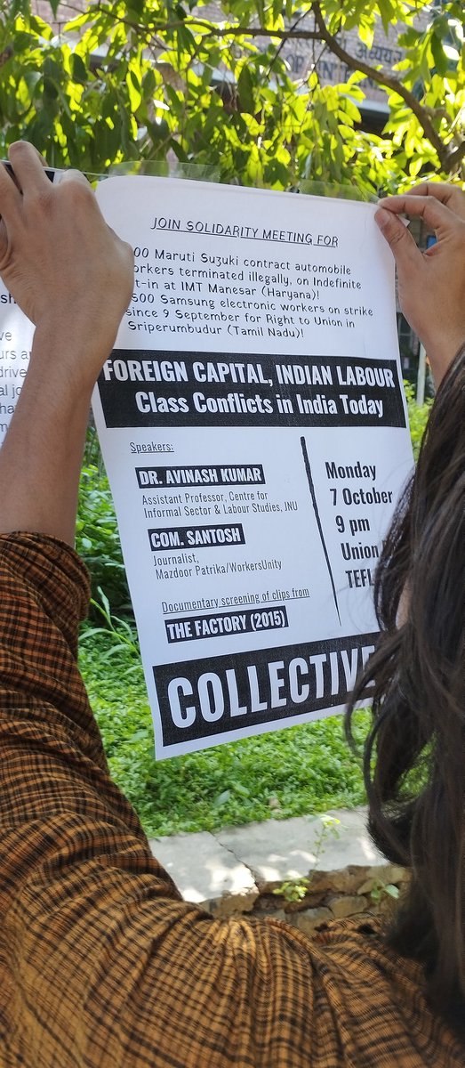 COLLECTIVEDelhi's tweet image. FOREIGN CAPITAL, INDIAN LABOUR: Class Conflicts in India Today

Speakers:

Dr. Avinash Kumar - Asst. Prof., CISLS JNU

Com. Santosh - Journalist, Mazdoor Patrika/@workersunity