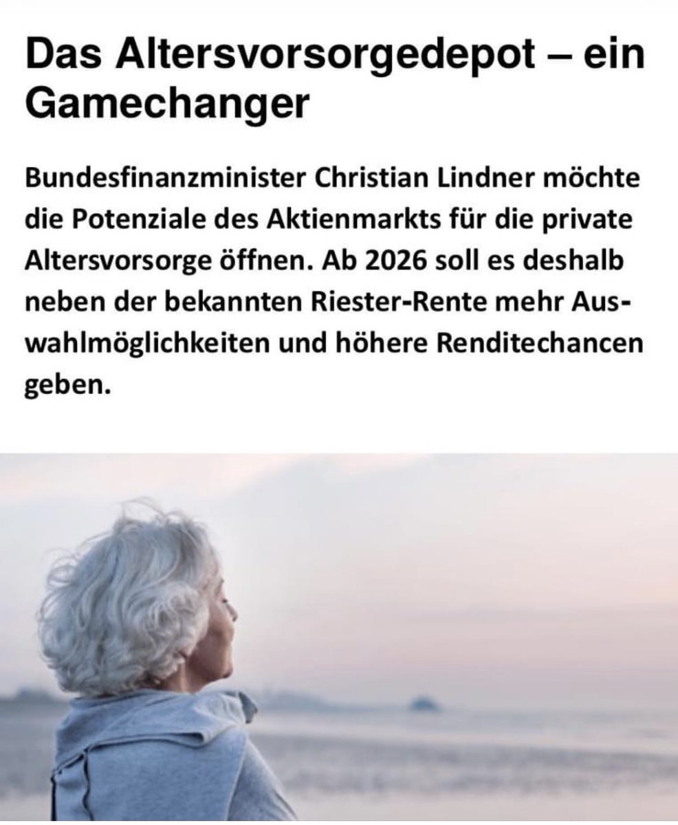 Während andere noch tradierten Vorstellungen zur Rente nachhängen, packt es Christian Lindner an und schlägt nicht weniger als eine Revolution der Rente in Deutschland vor. Ein richtiger und wichtiger Schritt zu mehr Kapitaldeckung in der Altersvorsorge. FDP wirkt! 💛
#Rente #fdp