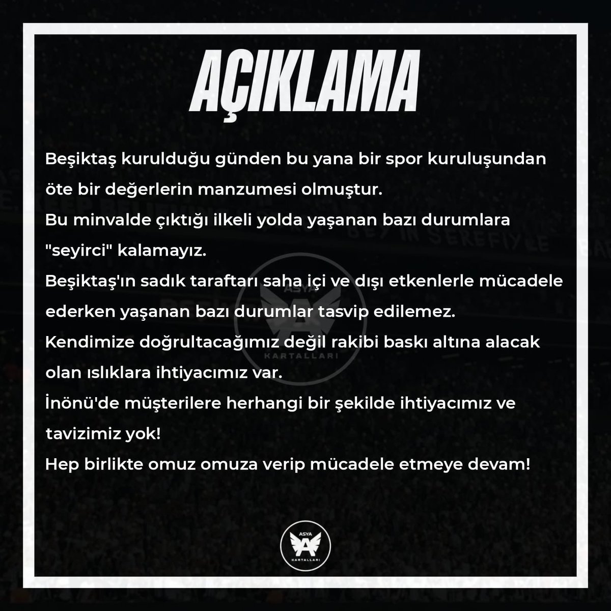 OMUZ OMUZA MÜCADELEMİZE DEVAM