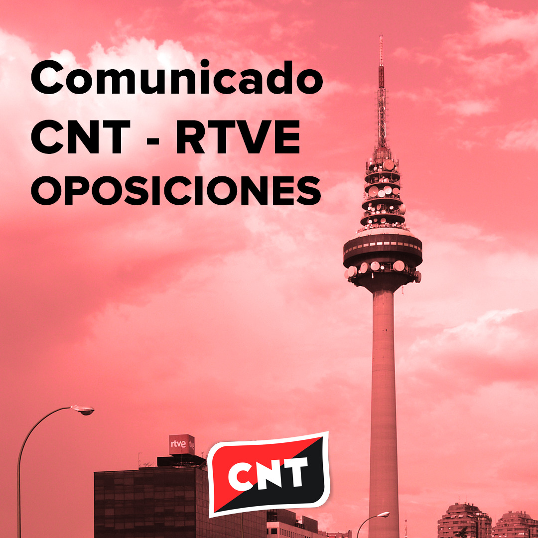 Comunicado de CNT-RTVE I Responsabilidades y garantías en las oposiciones: fuera corrupción de RTVE.
madrid.cnt.es/2024/10/04/res…