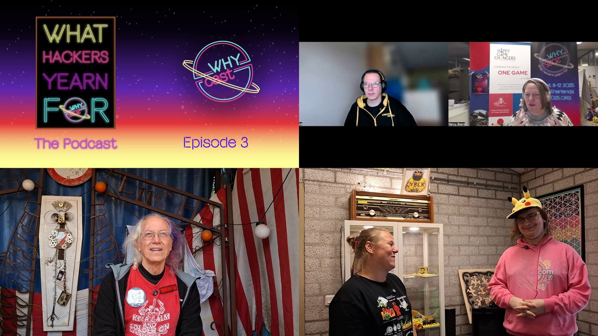 WHYcast episode 3 is out and in this episode we look back at the first edition of HackFest, have exciting news about the CfP and have a chat with Mitch Altman and Team:Family

Check it out in your favorite podcast app or watch it over on YouTube: youtu.be/YDbQ-FBva-k