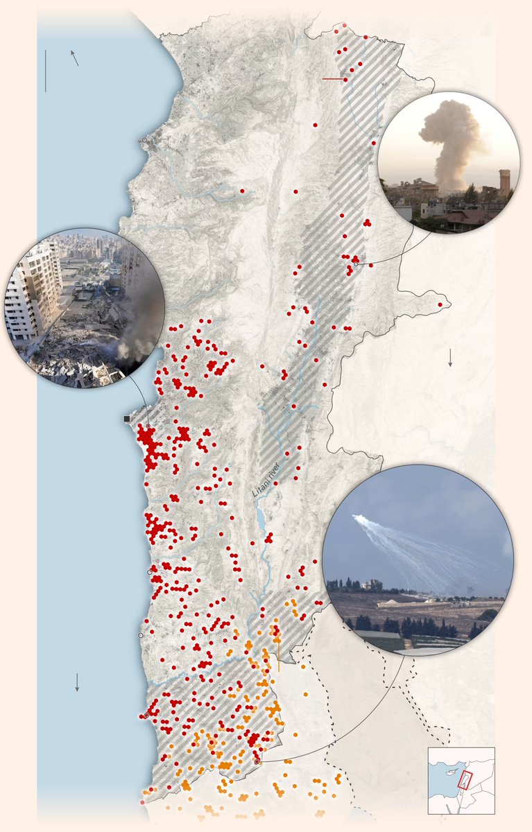 BenDoBrown's tweet image. Satellite data shows more than 3,100 buildings affected by Israeli strikes on Lebanon. Important analysis by @FT in collaboration with @coreymaps and @JamonVDH.
ft.com/content/e646b8…