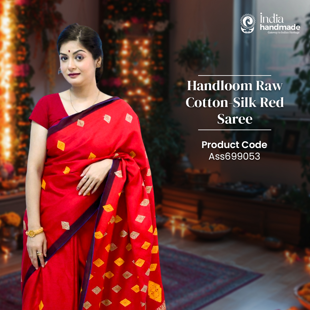 Indiahandmade_'s tweet photo. Celebrate this #Karwachauth in style. Explore the unique collection of #handloom #sarees at #Indiahandmade and add a touch of tradition to your festive #wardrobe.

@TexMinIndia @_DigitalIndia @GoI_MeitY

#karwachauthspecial #handloomsaree #festiveattire #vocal4handmade https://t.co/jwrxhsz0EL