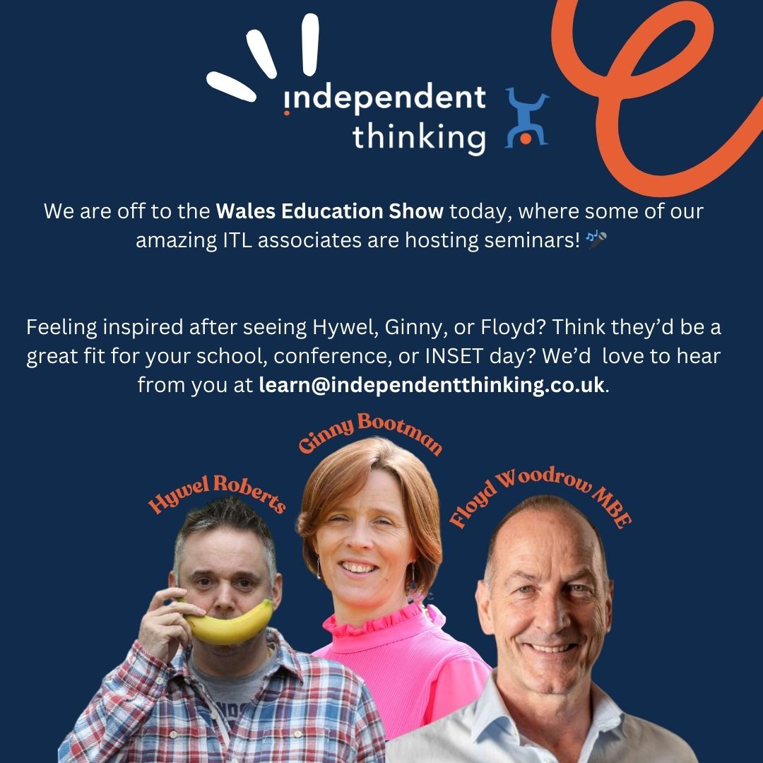 Independent Thinking (@itlworldwide) on Twitter photo Looking forward to seeing <a href="/sendcogirl/">Ginny Bootman</a> , <a href="/HYWEL_ROBERTS/">HYWEL ROBERTS😀🦈</a> and <a href="/floydwoodrow/">Floyd Woodrow</a> today at the Wales Education Show! Looking forward to seeing <a href="/sendcogirl/">Ginny Bootman</a> , <a href="/HYWEL_ROBERTS/">HYWEL ROBERTS😀🦈</a> and <a href="/floydwoodrow/">Floyd Woodrow</a> today at the Wales Education Show!