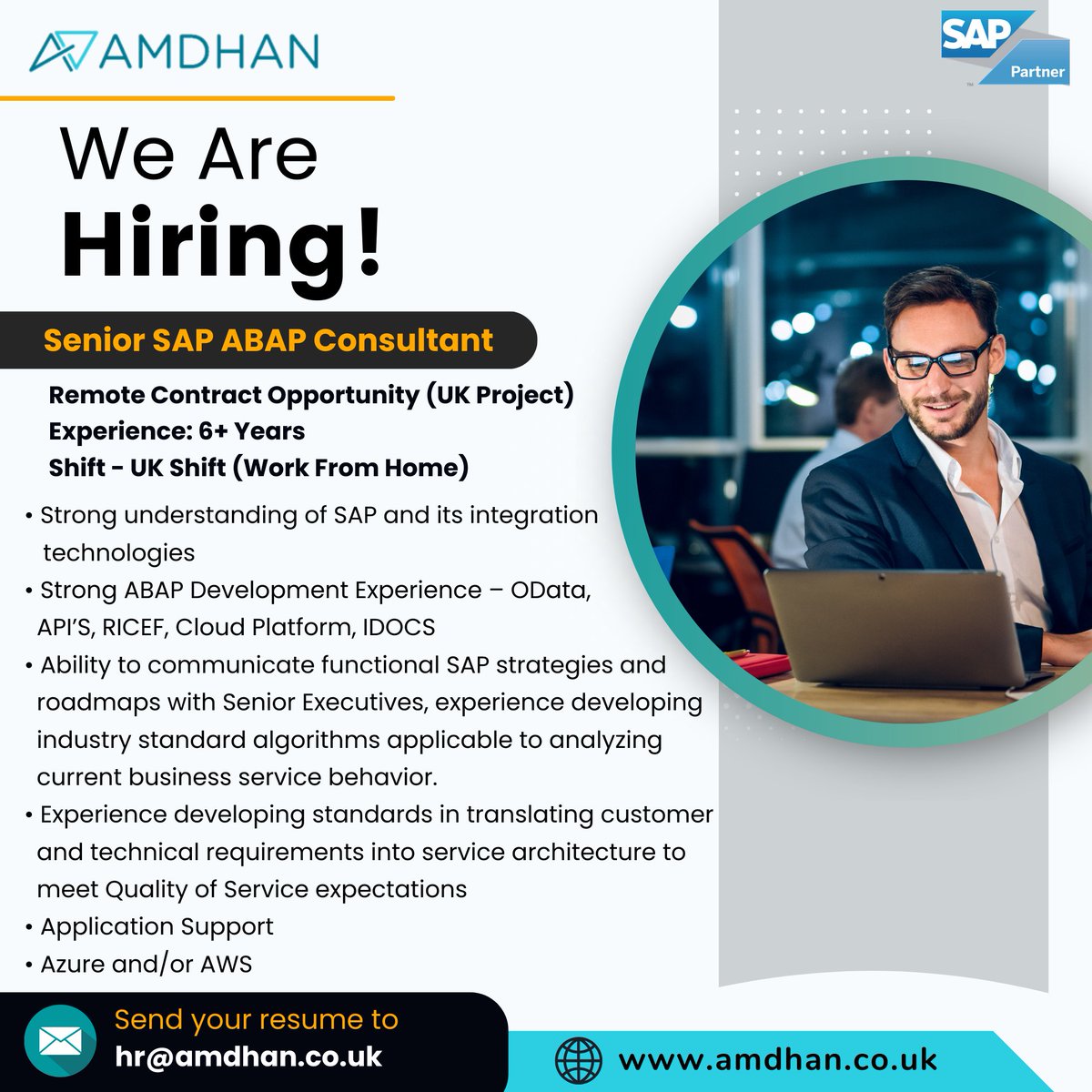 AmdhanLTDUK's tweet image. We Are Hiring.
𝐏𝐨𝐬𝐢𝐭𝐢𝐨𝐧: Senior SAP ABAP Consultant
𝐀𝐩𝐩𝐥𝐲 𝐍𝐨𝐰 𝐎𝐧 - hr@amdhan.co.uk
#sapabapconsultant #abapconsultant #sapconsultant #abapdeveloper #hiring #sapjobs #saphiring #sapabap #abap #sapjob #recruitment #job #recruitment2024 #amdhan #sap #itjobs