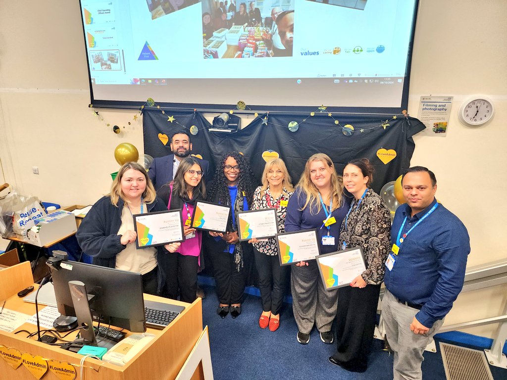 Quratulain___'s tweet photo. @NMITCommunity 
Winners and Runner Ups from Community Division at @NorthMidNHS today after receiving their awards in #LoveAdmin Awards Ceremony.
🏆👏🤗😇💛 https://t.co/6Vls1u8x5q
