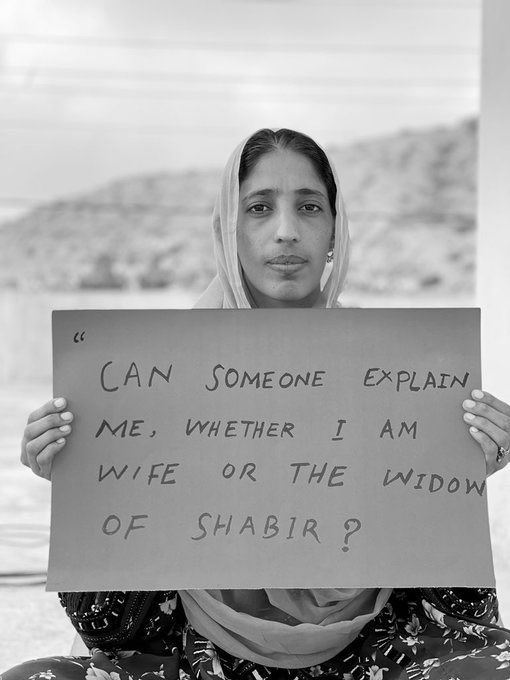ShaleeBaloch's tweet photo. The biggest tragedy for Zarina is to declare herself as Shabir’s wife or widow! Shabir’s family has been going through this pain and suffering for the last eight years.
He was a student leader who endured all kinds of torture for our better future in the state penitentiaries for the last eight years. He is sacrificing his today for our national tomorrow.
#SaveShabirBaloch