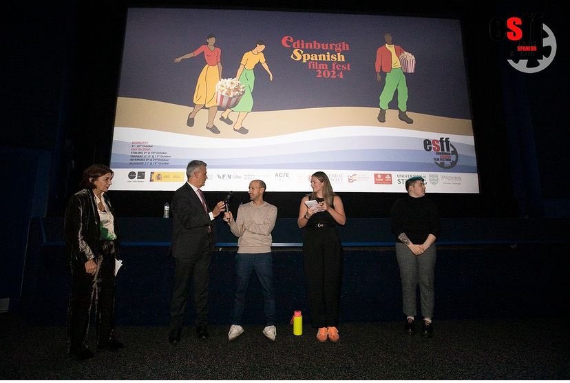 _ESFF's tweet photo. BHS from our wonderful opening night. A massive thanks to all our supporters @CreativeScots @filmhubscotland @ACEcultura @consejeriauk @screenscots @CGEspEdimburgo to name a few. 
Delicious tortilla by @malvarosa_porty and pictures by @PakoMera! https://t.co/EzKMf5l9pL