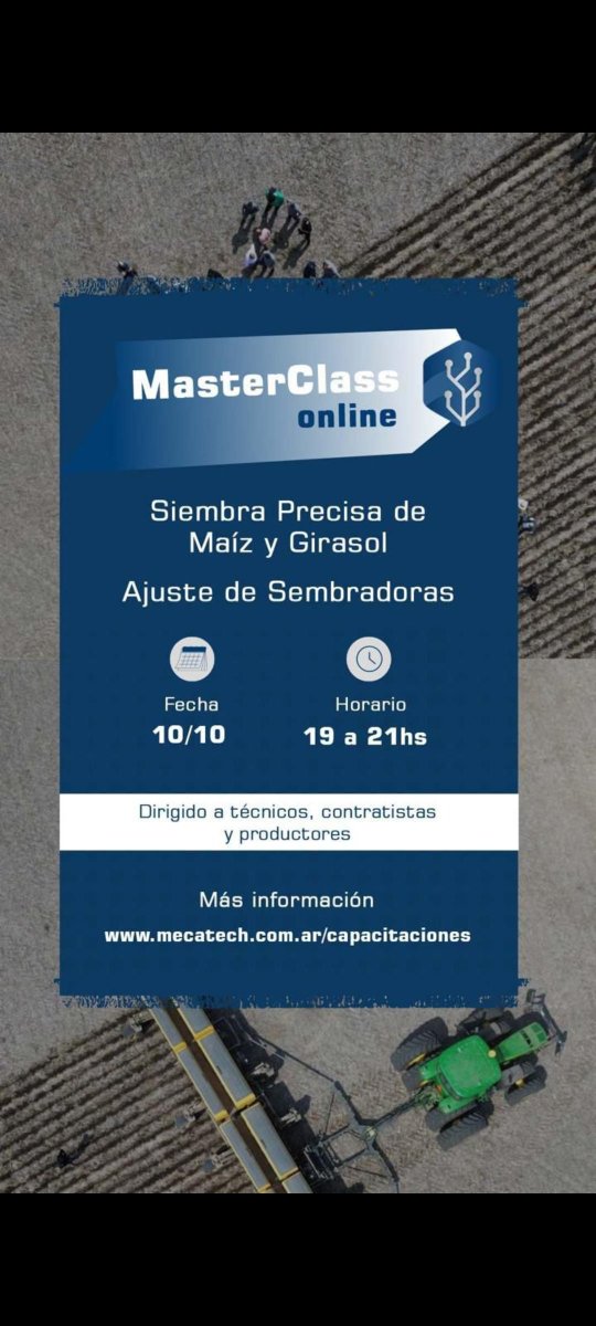 Juan Pablo D´Amico (@damicojp33) on Twitter photo Los amigos de <a href="/mecatech_ag/">MecaTech Agroconsultora</a> tienen esta interesante propuesta. No se la pierdan! Los amigos de <a href="/mecatech_ag/">MecaTech Agroconsultora</a> tienen esta interesante propuesta. No se la pierdan!