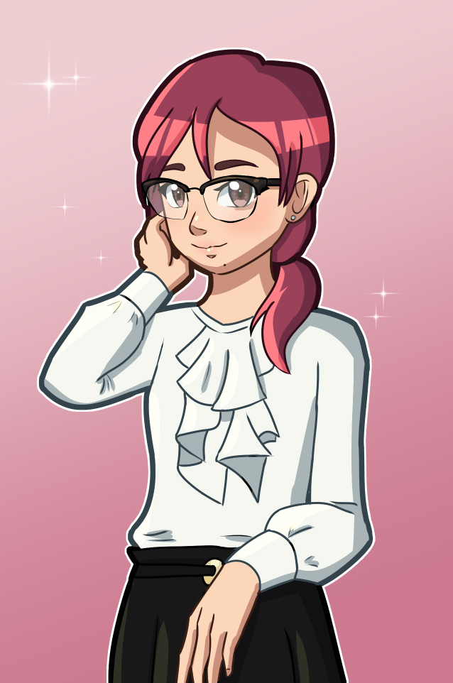 Very demure, very mindful. Just a simple drawing of the beautiful <a href="/rintaichou/">Rin 🏳️‍⚧️</a> just because~ 

Thank you for everything you do, Rin! Love this outfit btw
