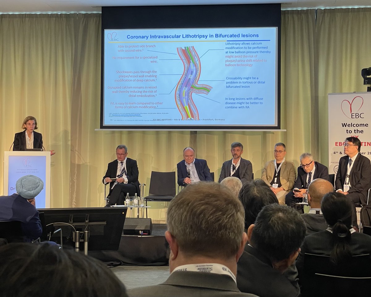 Shockwave Medical (@shockwaveivl) on Twitter photo A big thank you to Dr. <a href="/BeatrizVaqueri3/">Beatriz Vaquerizo</a>, president of #Euro4C, for delivering an educational talk on "lesion preparation in calcified bifurcation" and amongst others, the role of #ShockwaveIVL at #EBC2024. In addition, real life experience with #ShockwaveIVL was presented by Dr. A big thank you to Dr. <a href="/BeatrizVaqueri3/">Beatriz Vaquerizo</a>, president of #Euro4C, for delivering an educational talk on "lesion preparation in calcified bifurcation" and amongst others, the role of #ShockwaveIVL at #EBC2024. In addition, real life experience with #ShockwaveIVL was presented by Dr.
