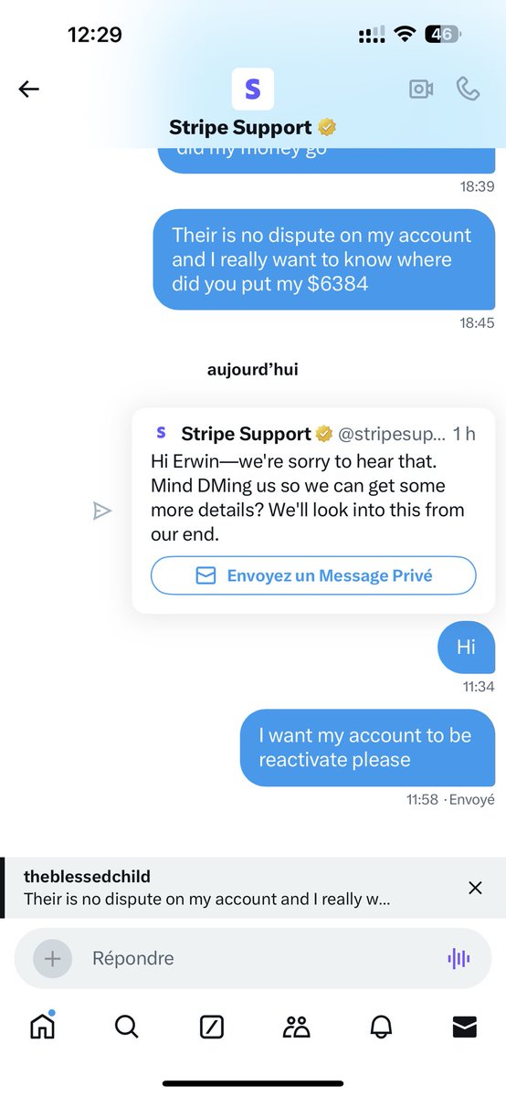 erwinsarr's tweet photo. @patrickc @stripepress @ByrneHobart @TobiasAHuber @stripe @stripesupport Ok so @stripesupport @stripe @stripepress  this is exactly what i was saying your whole services don’t care about peoples businesses problems that are caused because of you and you don’t even answer after asking me to Dm you. Give us some respect please https://t.co/aTtFdA9hum