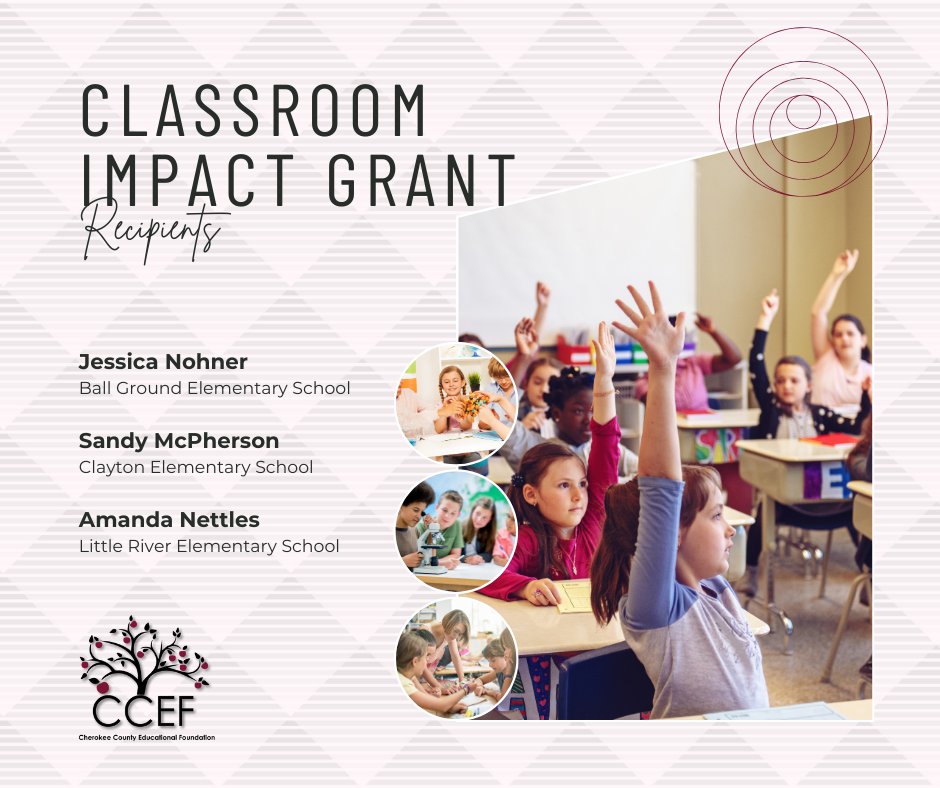 Congratulations to our grant recipients! ✨

ICYMI: The next application period is NOW OPEN! Don’t miss your chance to apply for our Rapid &amp; Impact Grants!
…erokeecountyeducationalfoundation.org/ccef-programs/…

#CCEF #CherokeeCountySchools #RapidGrants #ImpactGrants #CCSDFam #CCSD