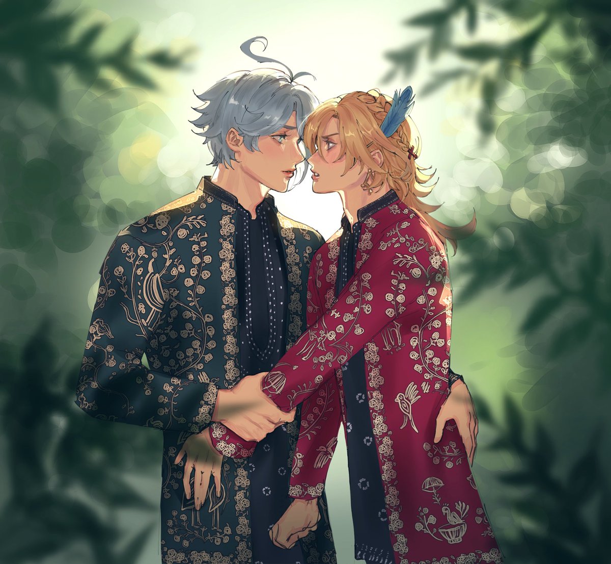 kikisadv's tweet photo. and now … kiss !! 🌱🏛️

#haikaveh #Genshin #alhaitam #kaveh https://t.co/JZBw7zab44